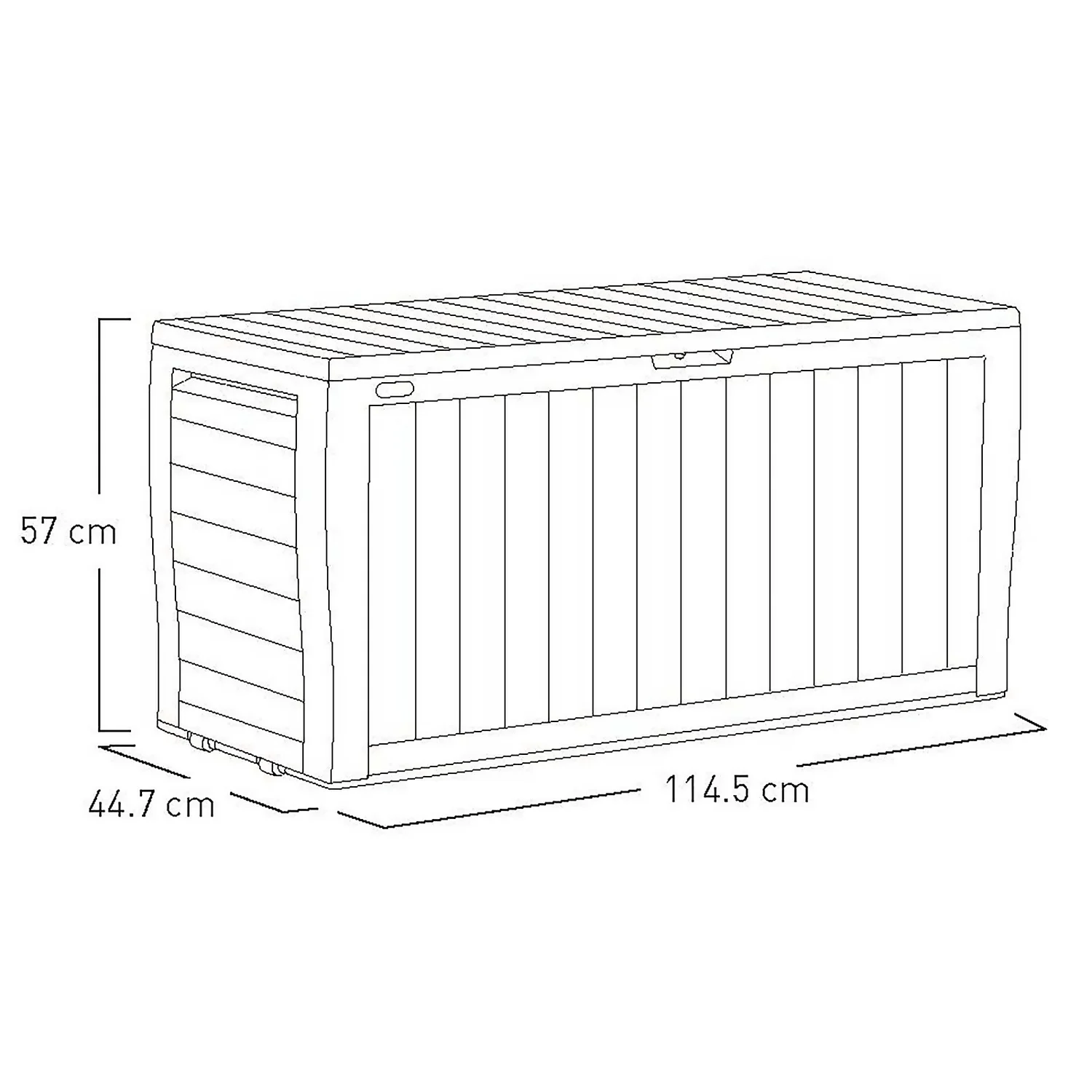 Keter Marvel Plus Outdoor Garden Storage Box 270L - Brown - Image 10