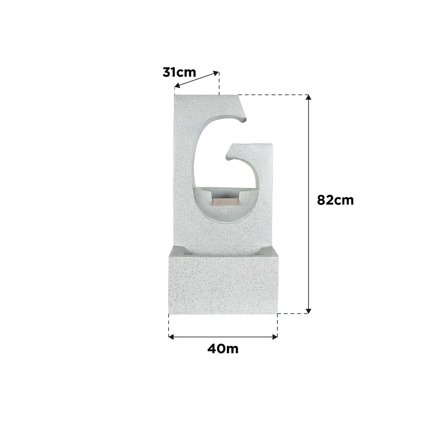 Stylish Fountain Ango Falls Garden Water Feature With LEDs - Image 7